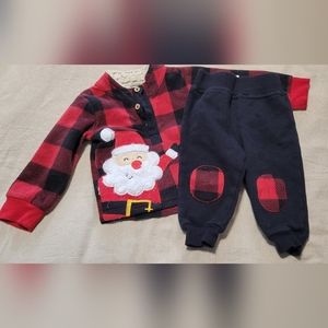Santa Fleece Outfit and Penguin PJs